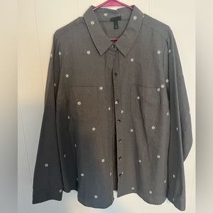 Torrid Button Down Flower Shirt